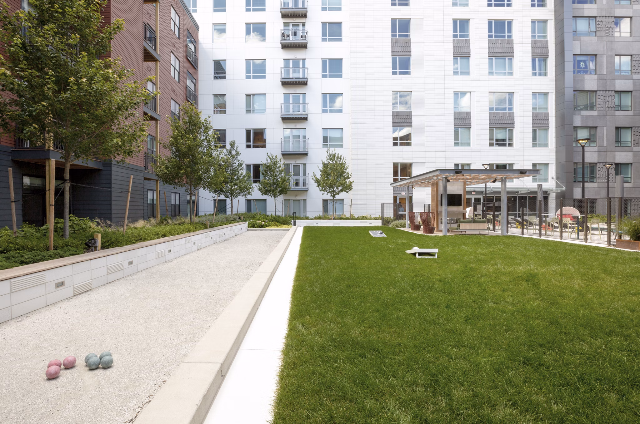 patio/recreational area at Harvest Apartments