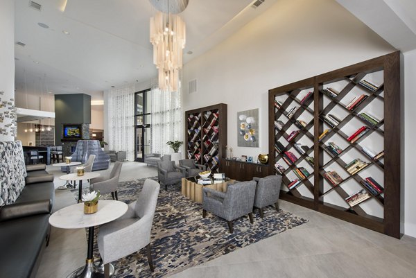 Clubhouse featuring modern design elements at Overture Buckhead South Apartments