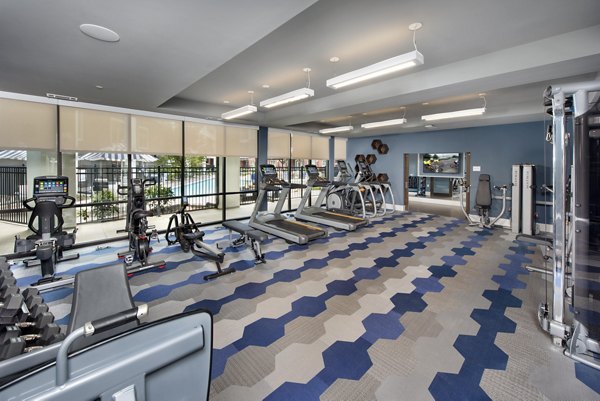 State-of-the-art fitness center with modern equipment at Overture Buckhead South Apartments