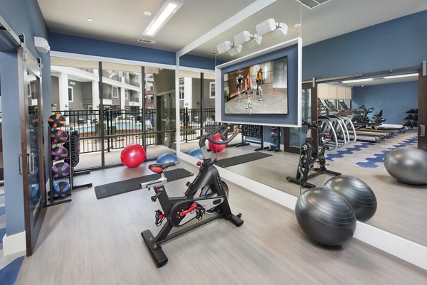 State-of-the-art fitness center with modern equipment at Overture Buckhead South Apartments