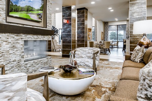 Overture Stone Oak: Contemporary clubhouse with modern design and luxurious amenities at Greystar luxury apartments