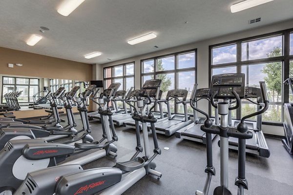 Fitness center with state-of-the-art equipment at Bella Tess Apartments