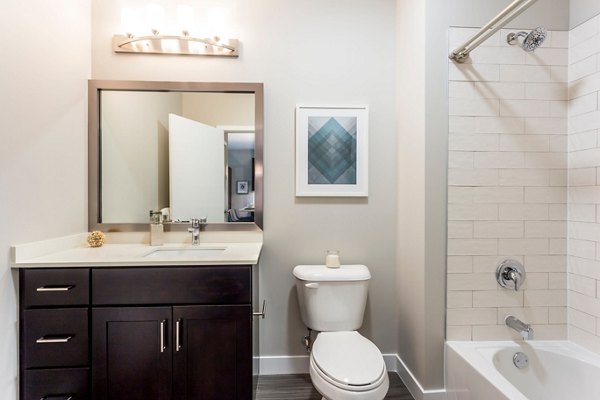 bathroom at Uptown La Grange Apartments