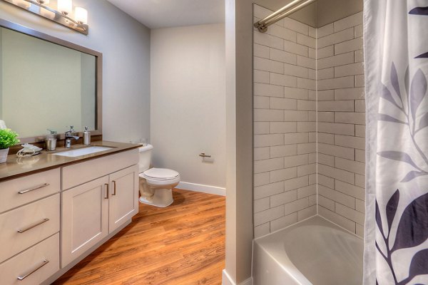 bathroom at Uptown La Grange Apartments