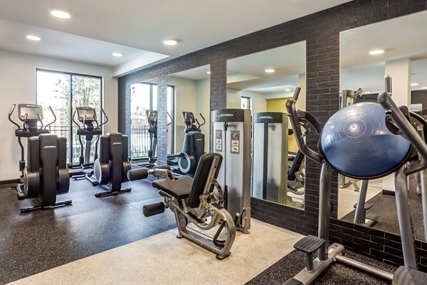 fitness center at Uptown La Grange Apartments