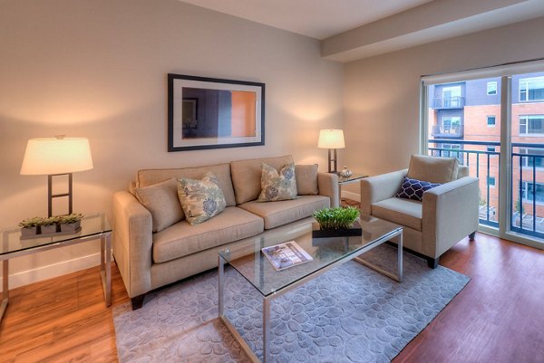 living room at Uptown La Grange Apartments