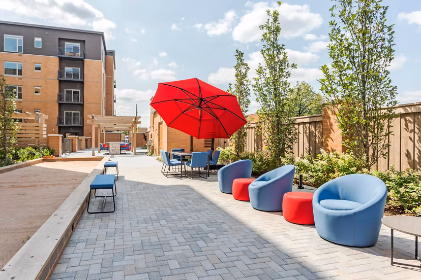 patio at Uptown La Grange Apartments