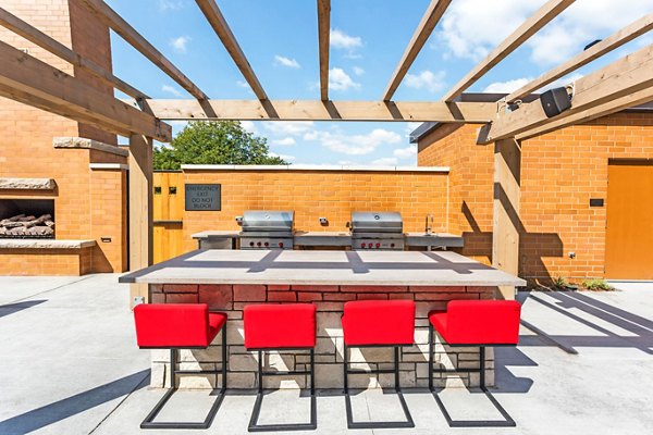 grill area at Uptown La Grange Apartments