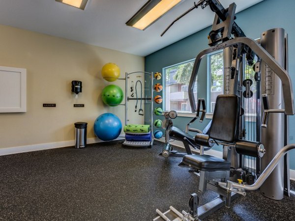 fitness center at Onyx Apartments