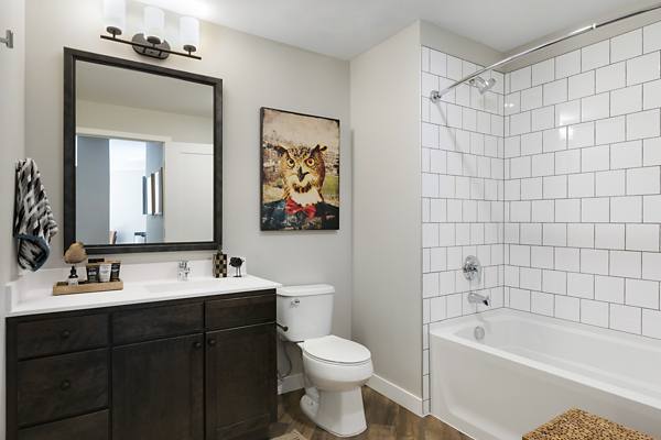 bathroom at Maverick Apartments