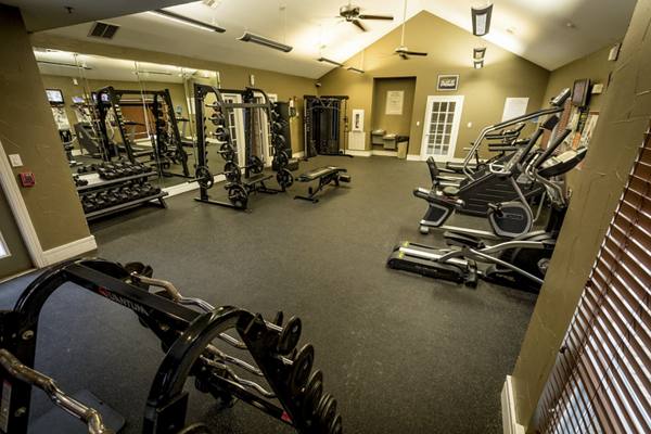 fitness center at Outpost at Waco Apartments