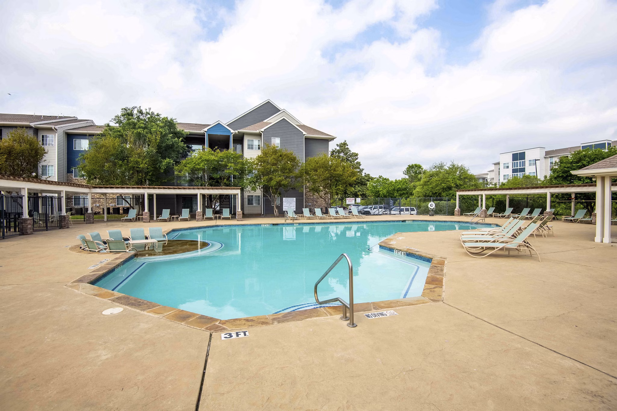 pool floorplans for Outpost at Waco Apartments