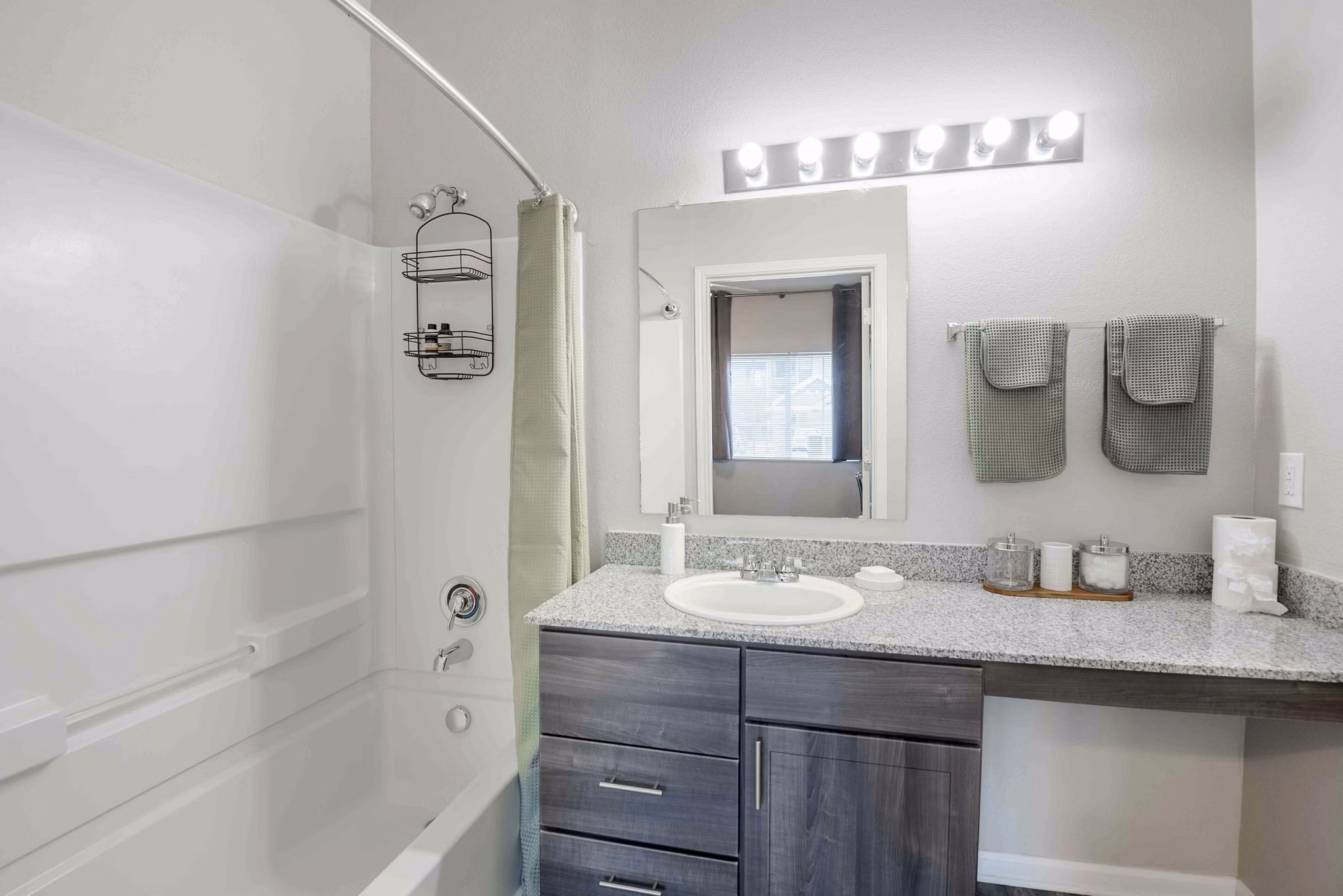 bathroom floorplans for Outpost at Waco Apartments