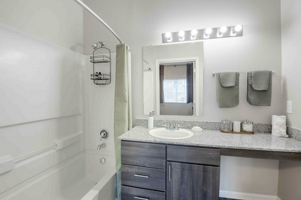 bathroom floorplans for Outpost at Waco Apartments