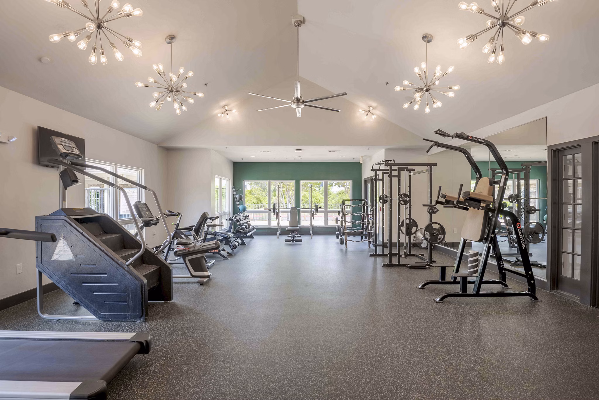 fitness center at Outpost at Waco Apartments