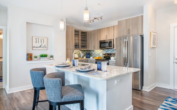 kitchen at Overture Crabtree Apartments