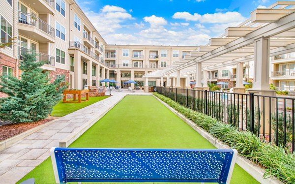 courtyard at Overture Crabtree Apartments