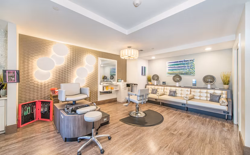 Luxurious spa at Overture Crabtree Apartments: Relaxing oasis with modern amenities for ultimate comfort