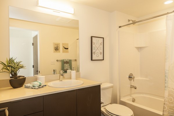bathroom at Ballard Public Lofts & Market Apartments