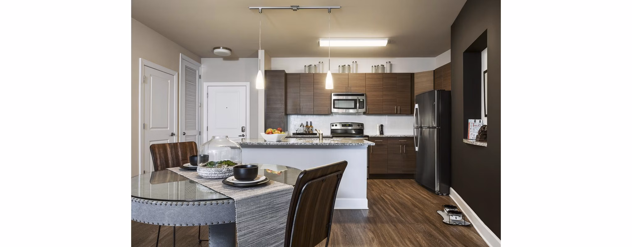 dining room at Loft One35 Apartments