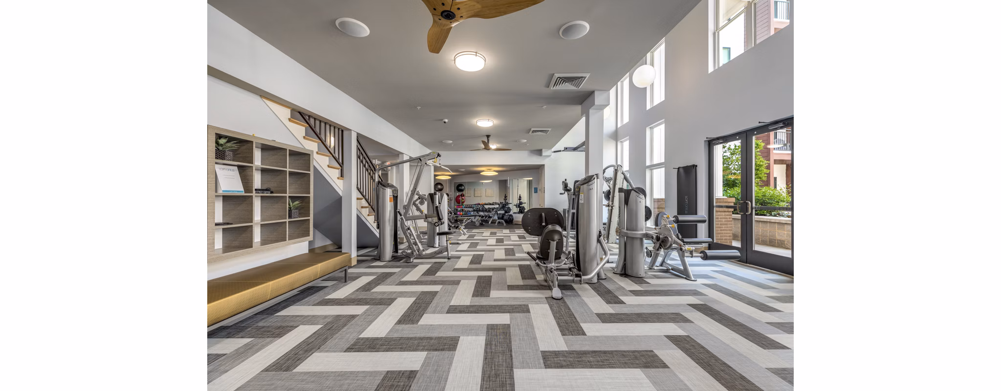 fitness center at Loft One35 Apartments