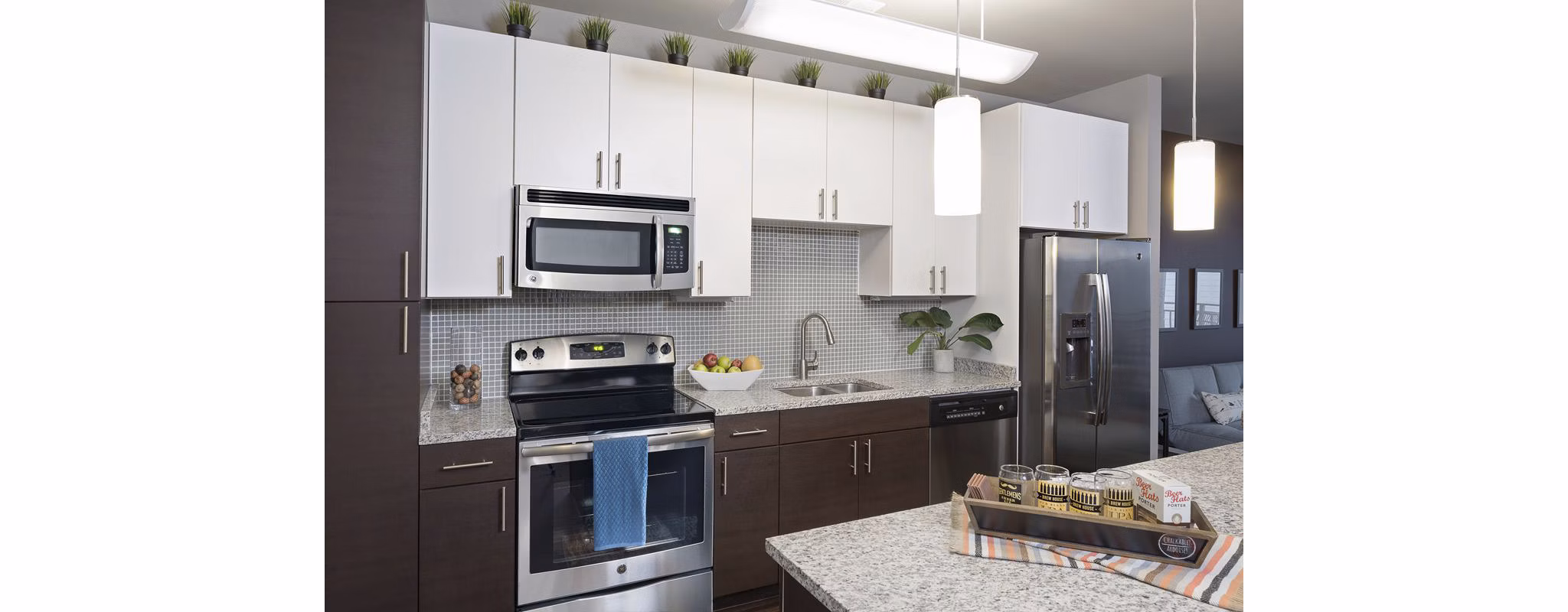 kitchen at Loft One35 Apartments
