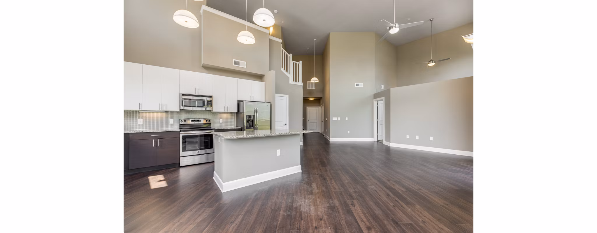kitchen at Loft One35 Apartments