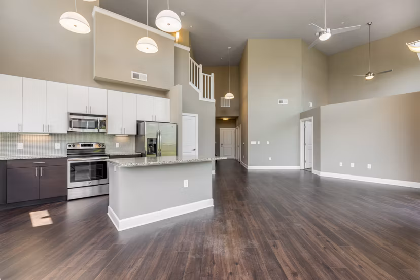 kitchen at Loft One35 Apartments