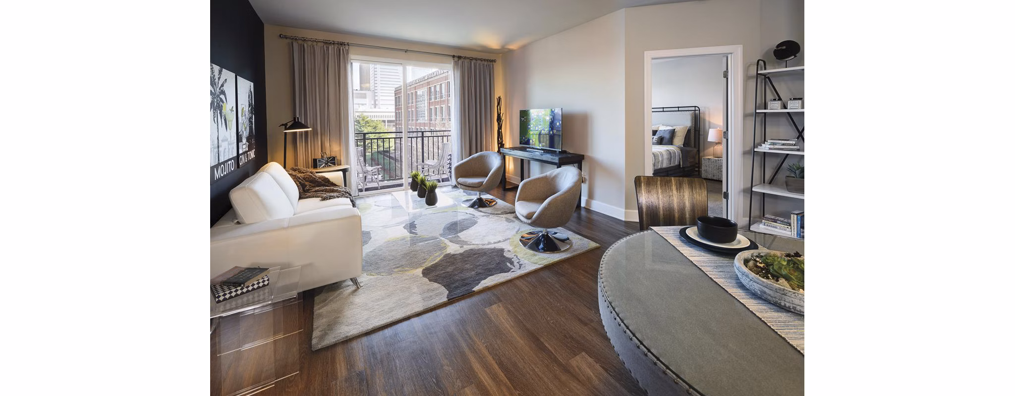 living room at Loft One35 Apartments