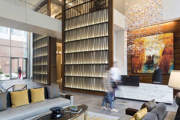 Stylish clubhouse with modern decor at Serenity Apartments
