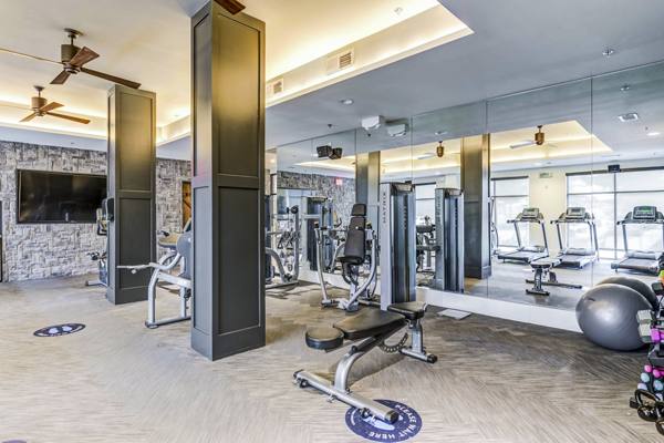 fitness center at Overture Highlands Apartments