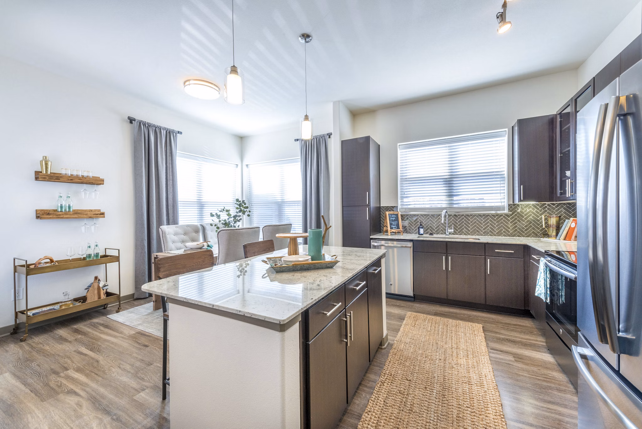 kitchen at Overture Highlands Apartments