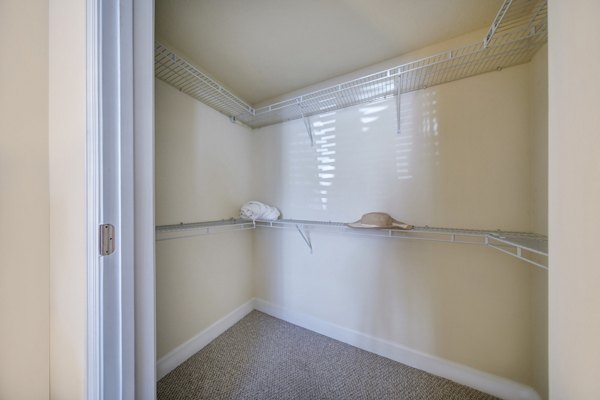 closet at Solle Davie Luxury Apartments