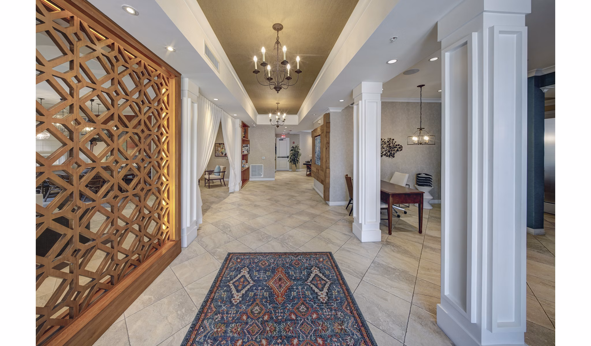 Clubhouse with modern design elements at Solle Davie Luxury Apartments