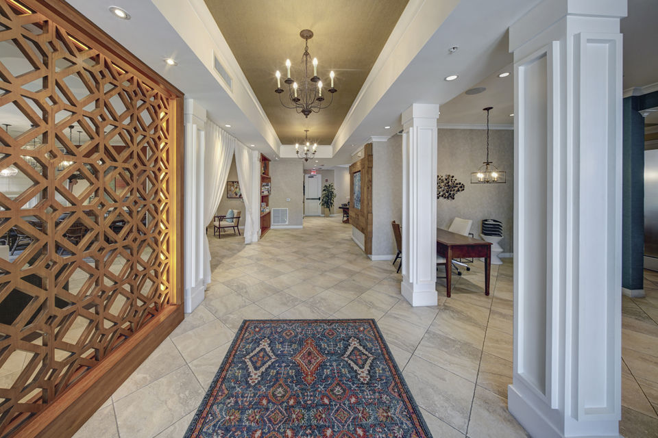 Clubhouse with modern design elements at Solle Davie Luxury Apartments