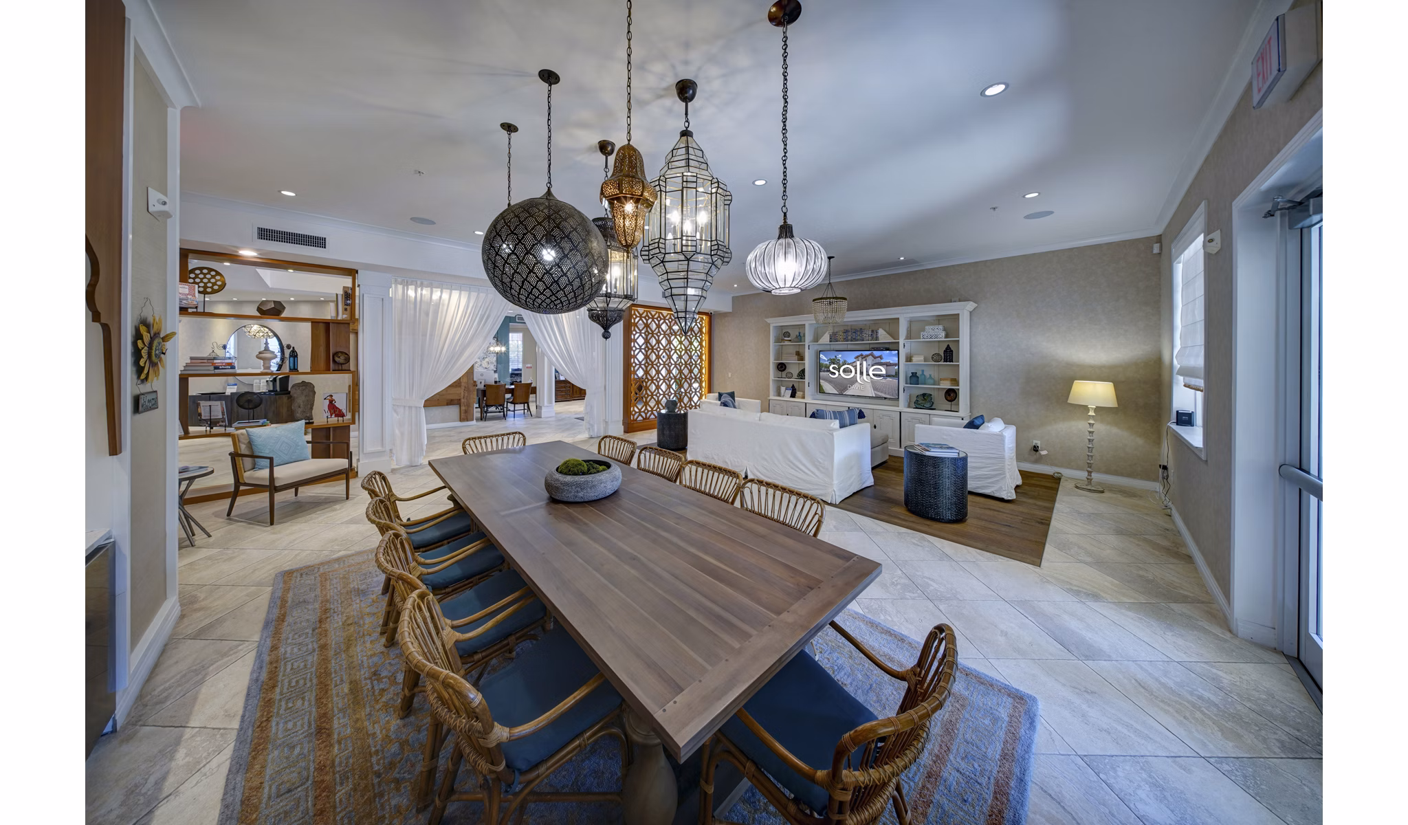 Clubhouse with modern design at Solle Davie Luxury Apartments