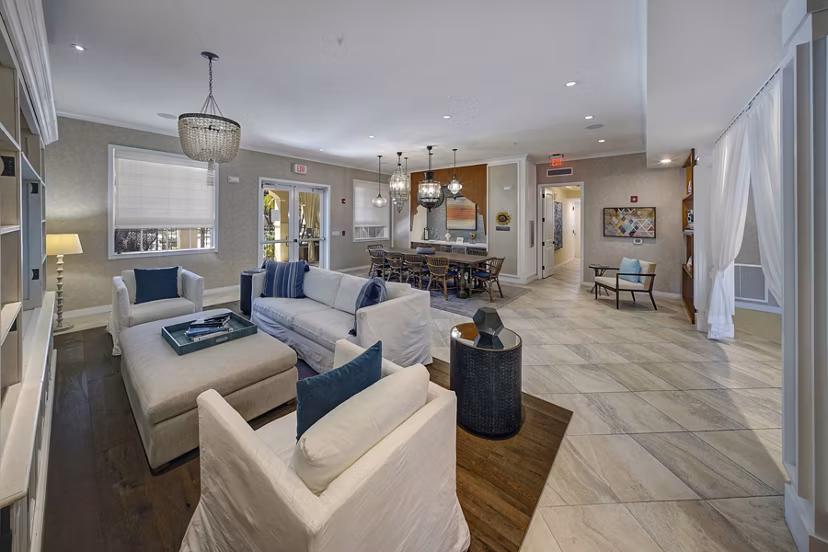 Modern clubhouse with sleek design at Solle Davie Luxury Apartments