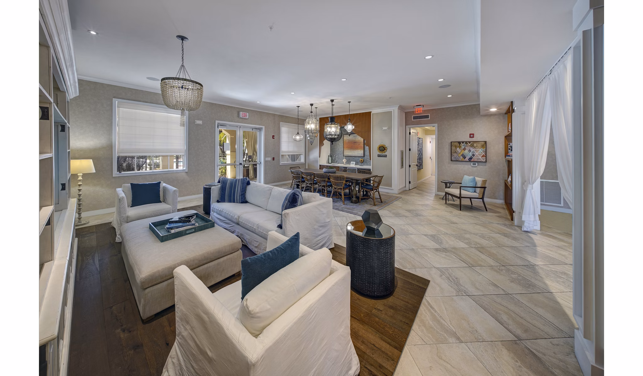 Modern clubhouse with sleek design at Solle Davie Luxury Apartments