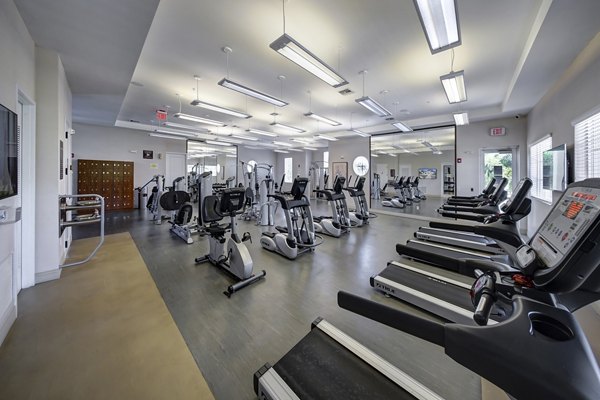 Modern fitness center with top-tier equipment at Solle Davie Luxury Apartments