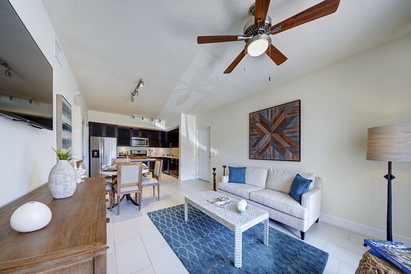 Spacious living room with stylish decor at Solle Davie Luxury Apartments