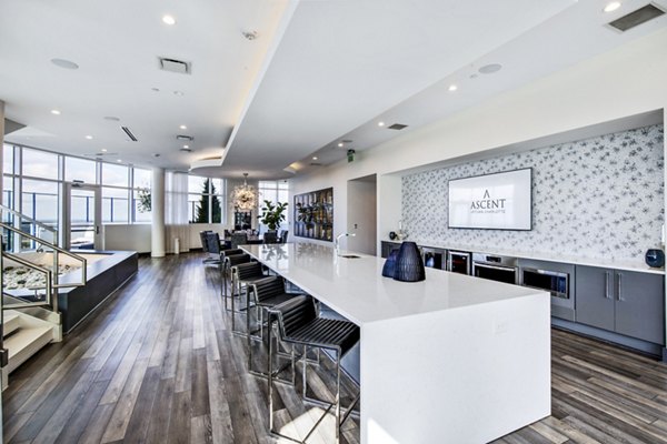 clubhouse/kitchen at Ascent Uptown Apartments