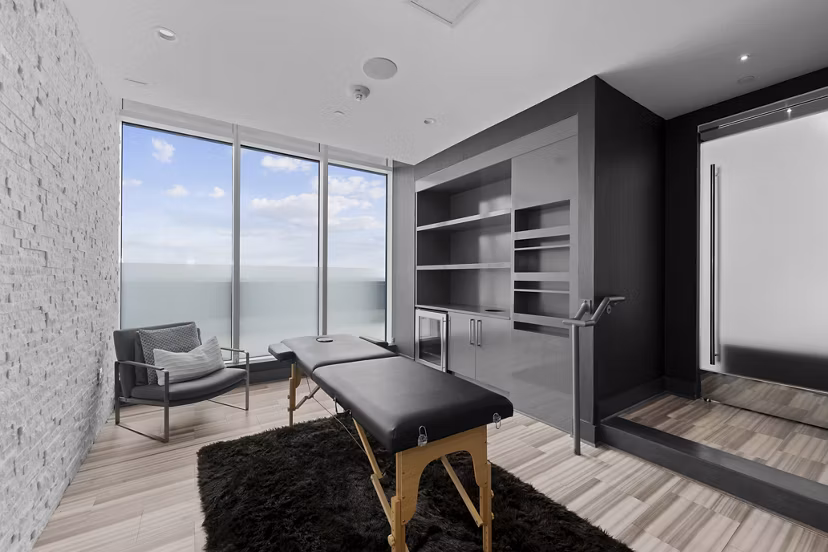 Relaxing spa with serene ambiance at Ascent Uptown Apartments, offering luxury and tranquility in city living