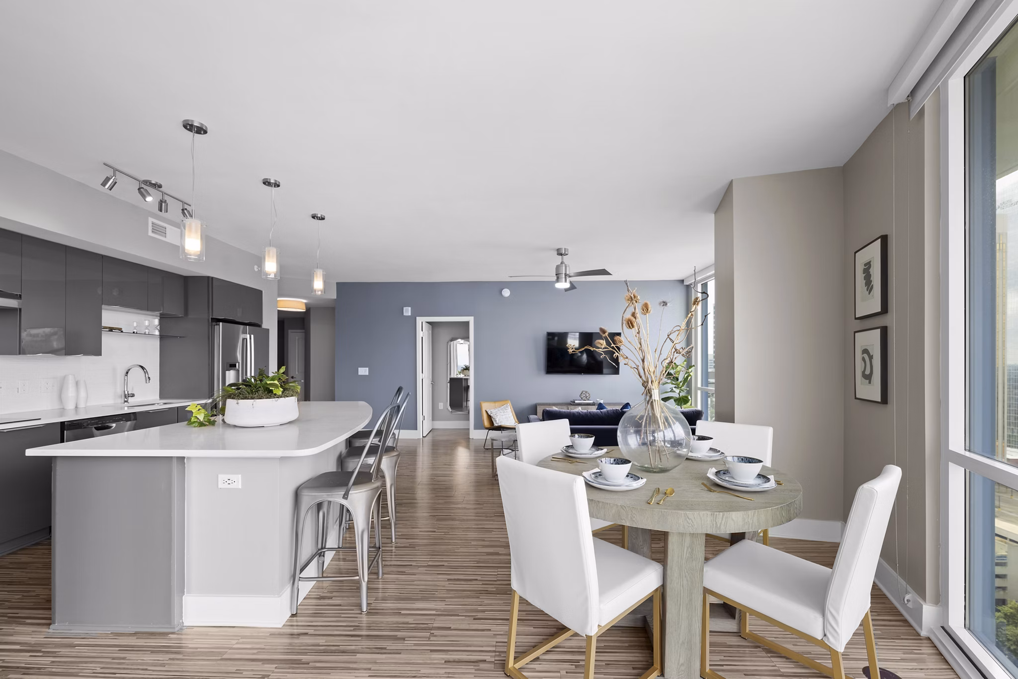 Dining Room at Ascent Uptown Apartments