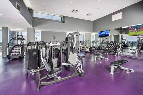 fitness center at Ascent Uptown Apartments