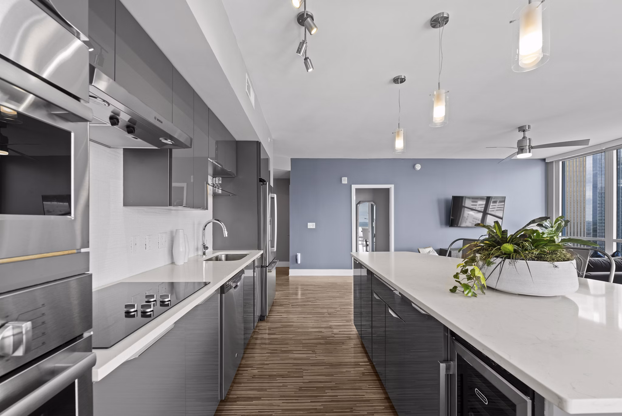 Kitchen at Ascent Uptown Apartments