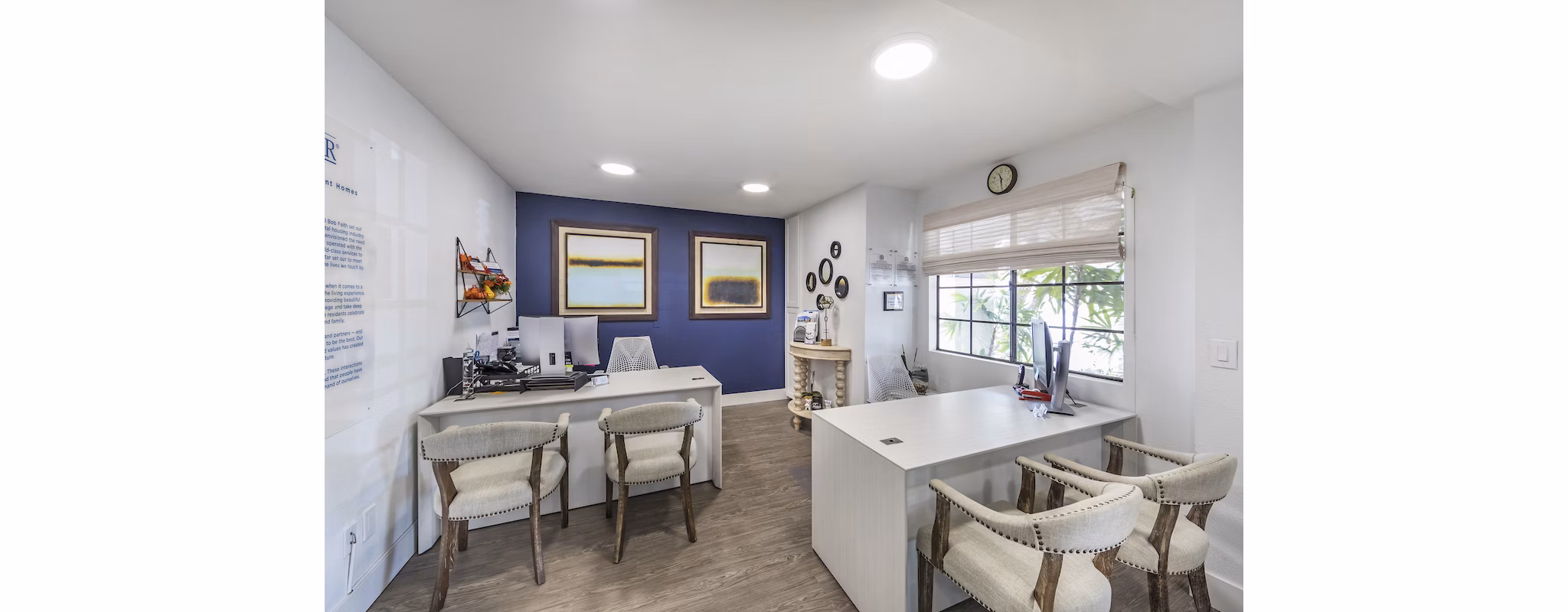 Business center equipped with modern workstations at Overture San Marcos Apartment Homes
