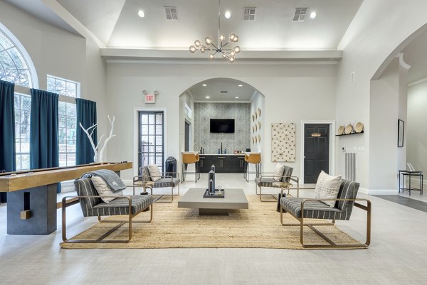 Elegant clubhouse with contemporary design at Parc at Wall Street Apartments