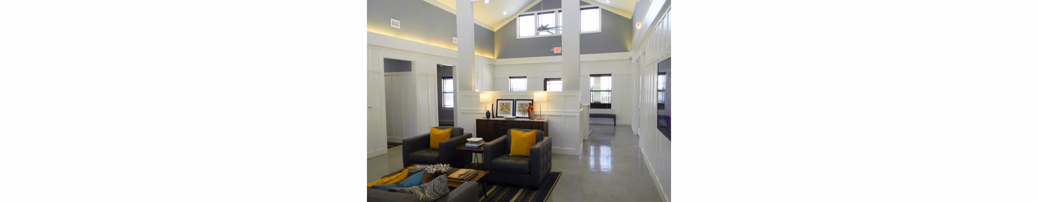 Clubhouse featuring modern design elements at La Contessa Apartments