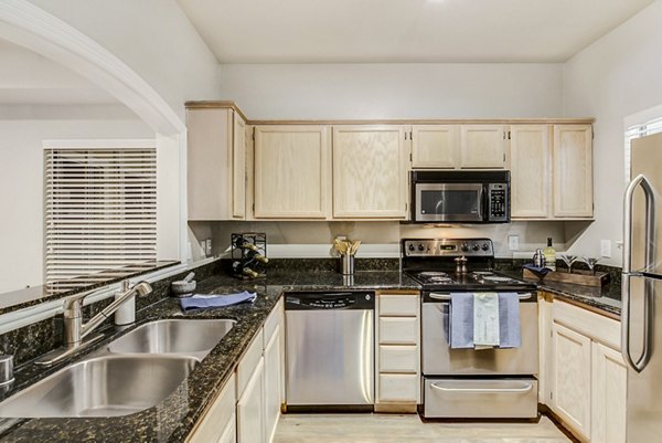 kitchen at Riviera at West Village Apartments