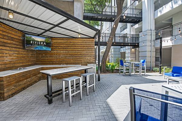 patio/balcony at Riviera at West Village Apartments